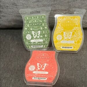 Scentsy Wax Bar Trio - Green, Yellow, Coral